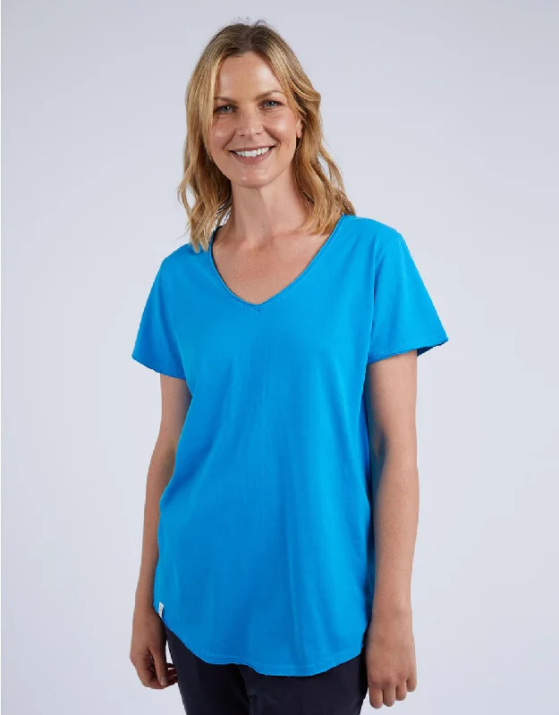 Elm Fundamental Vee Tee Ibiza Blue