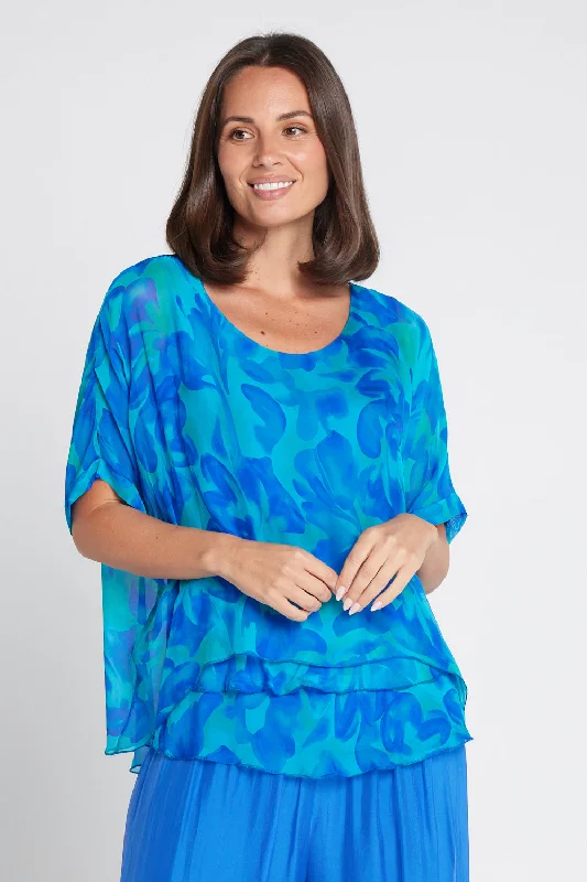 Lisette Silk Top - Oceanic