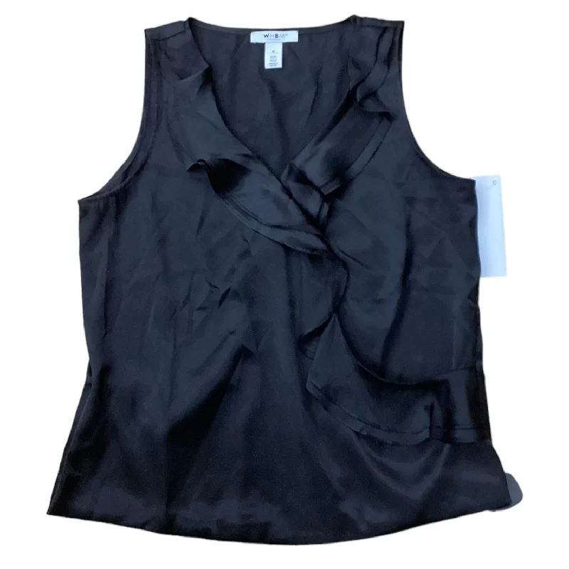 Black Top Sleeveless Designer White House Black Market, Size M