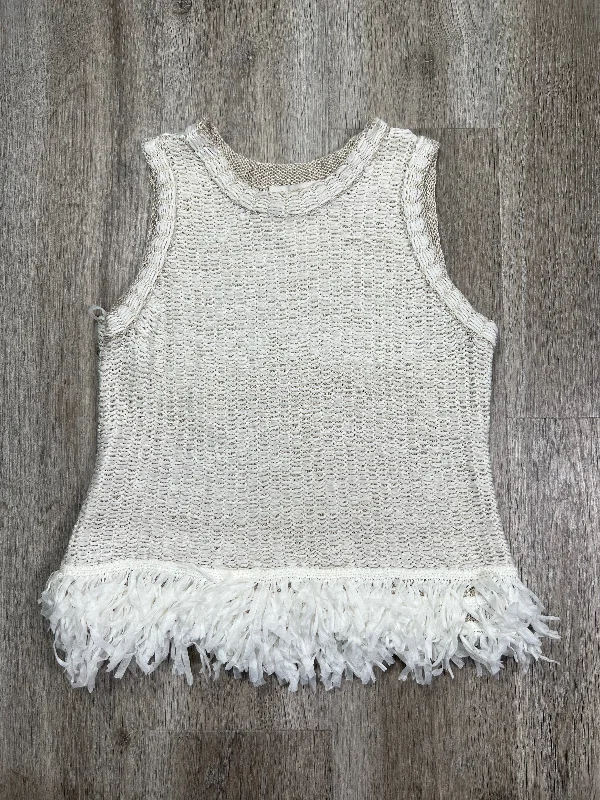 Cream Top Sleeveless Etcetra, Size S