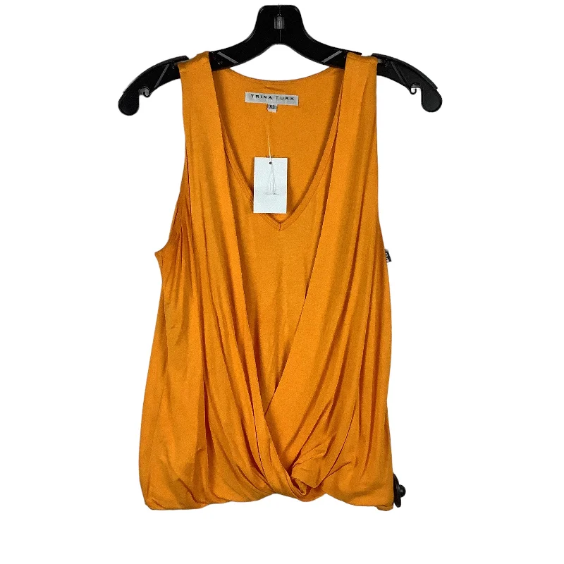 Orange Top Sleeveless Trina By Trina Turk, Size Xs