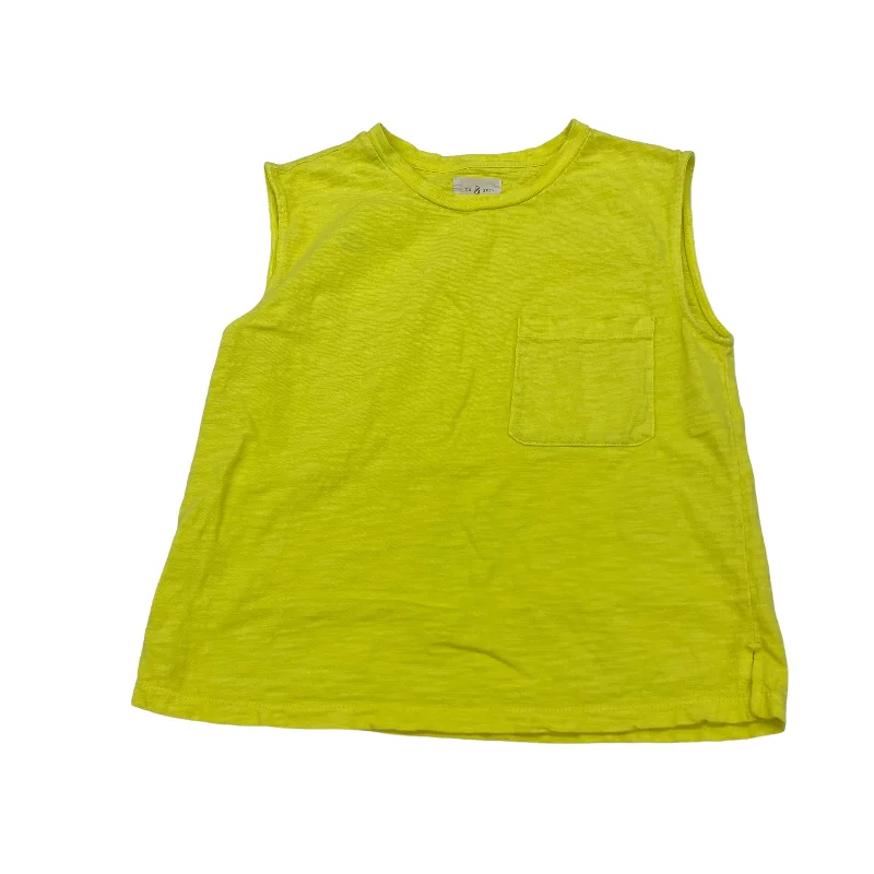 YELLOW TOP SLEEVELESS BASIC by LOU AND GREY Size:S