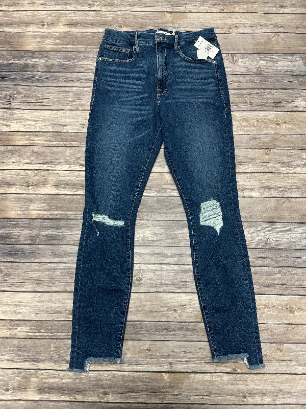 Jeans Skinny By Good American In Blue Denim, Size: 10