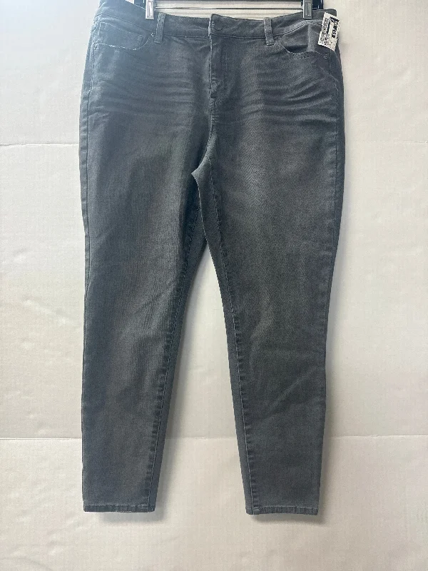 Jeans Skinny By Lane Bryant In Grey Denim, Size: 16