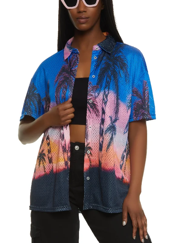 Jersey Mesh Hawaiian Shirt