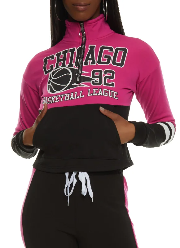 Chicago 92 Graphic Half Zip Sweatshirt