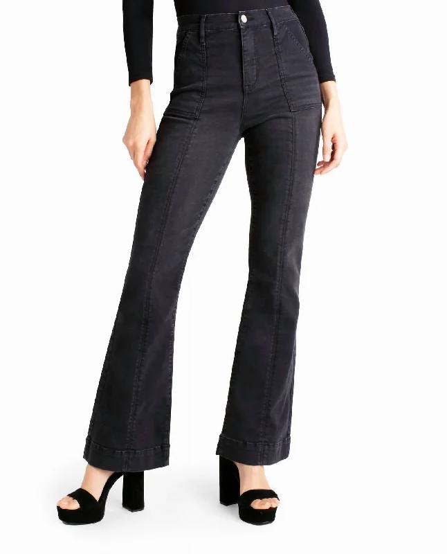 Harlem High Rise Flare Jean In Nm Black