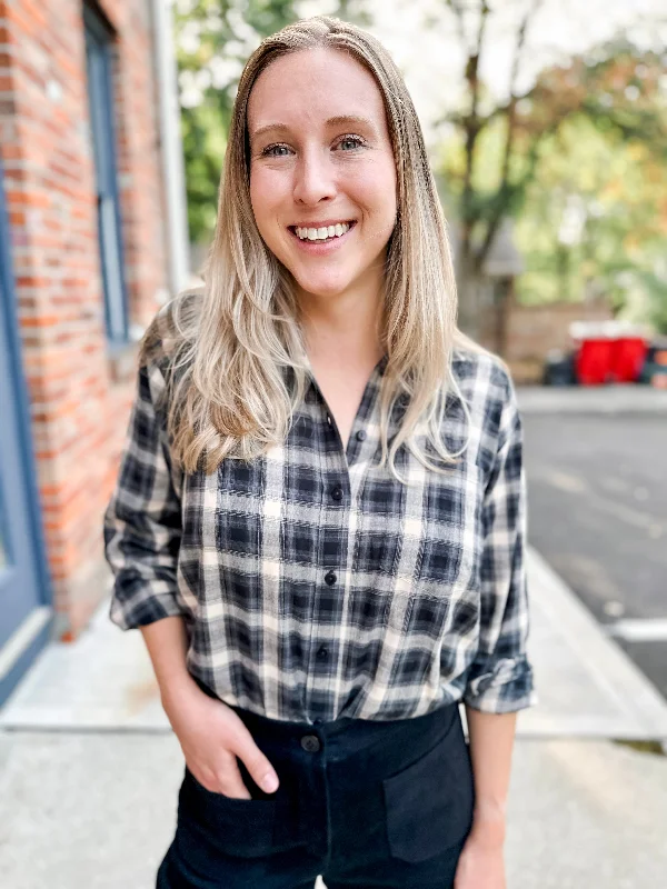 Plaid Button-Up Shirt