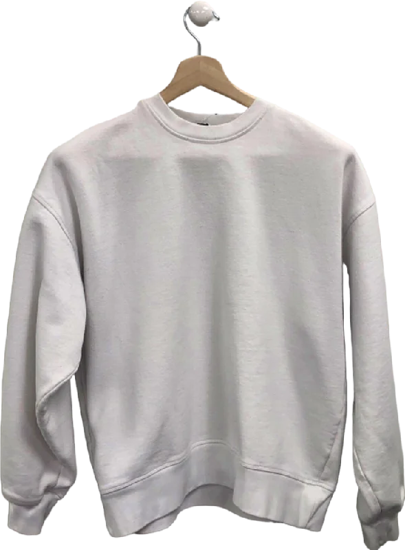 Raey White Crew Neck Sweatshirt UK 10