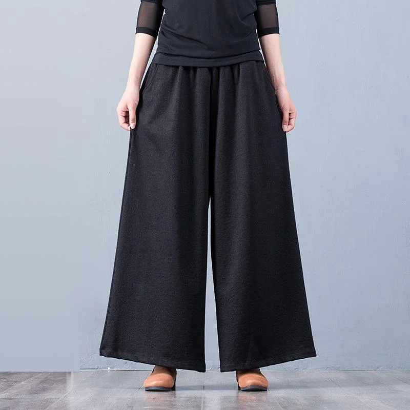 2019 women wild pants loose casual straight pants