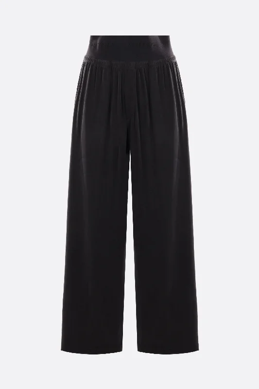 elastic waist jersey trousers