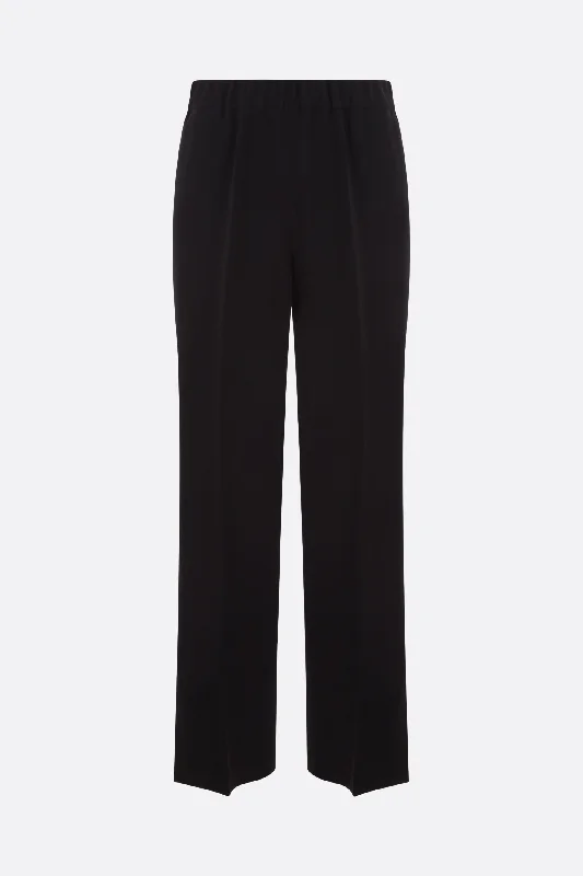 cady stretch wide-leg pants