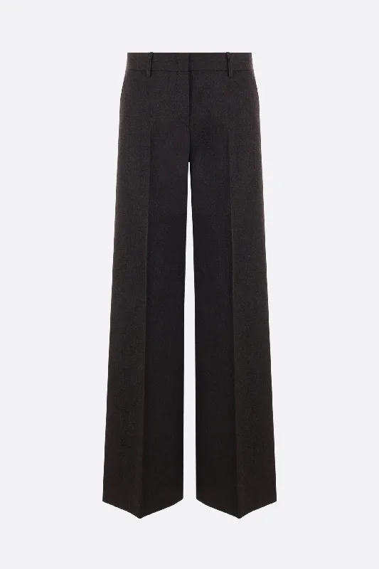 wide-leg stretch wool trousers