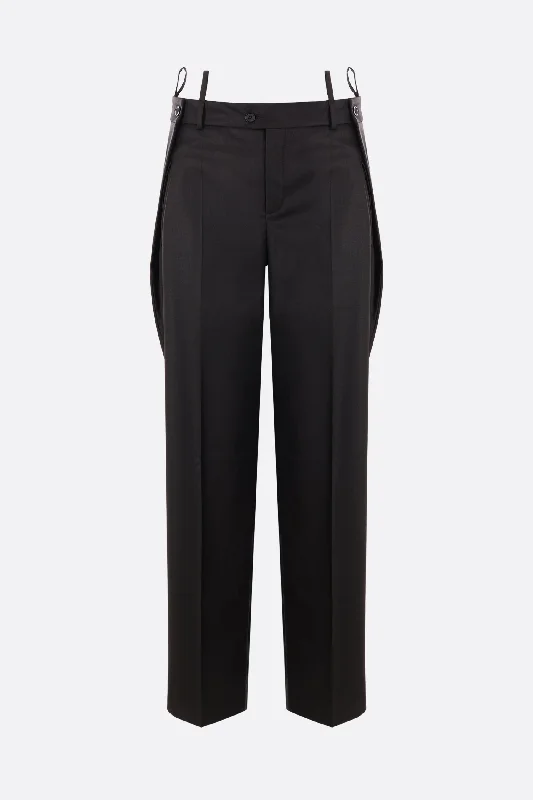 wool trousers with pleats