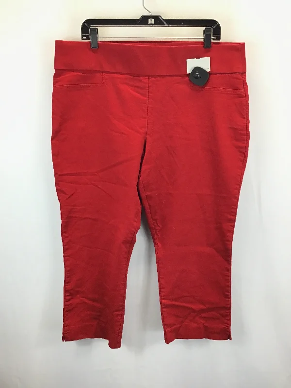 Capris By St Johns Bay In Red, Size: 18