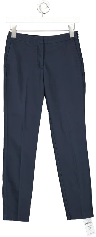 ZARA Blue Tailored Slim Fit Trousers UK XS