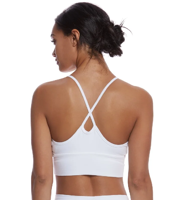 Hard Tail X Side Middy Yoga Sports Bra White