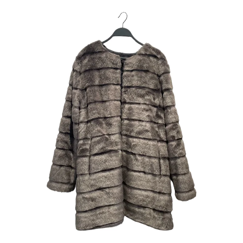 DIANE von FURSTENBERG/Coat/XL/Fake Fur/GRY/