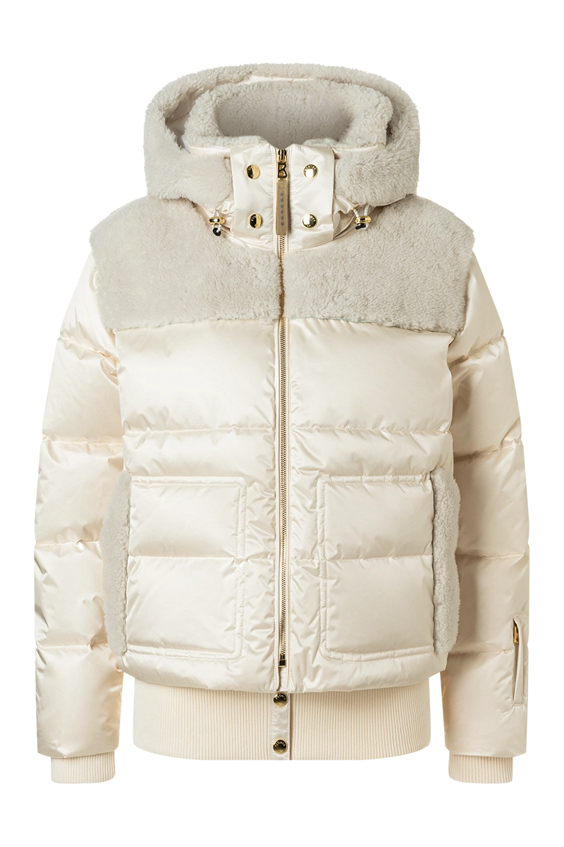 Dia Down & Shearling Ski Jacket