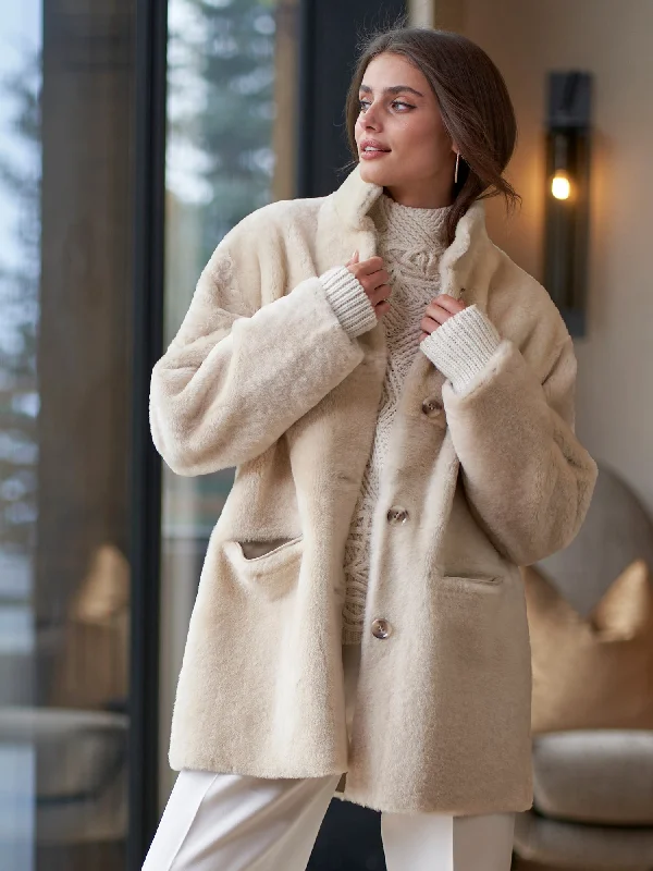 Sivea Reversible Shearling Coat