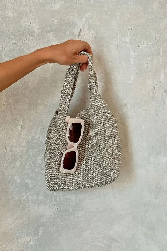 Laurel Silver Shimmer Shoulder Bag