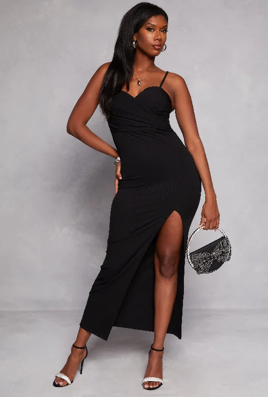 Haute Monde Sweetheart Faux Wrap Maxi Dress