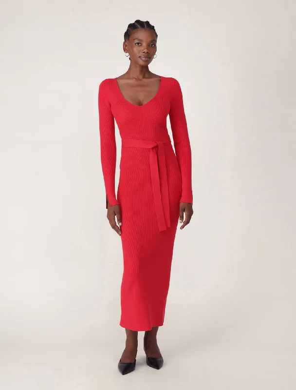 Isobel Rib Knit Midi Dress