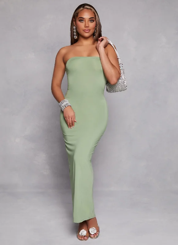 Daisy Solid Maxi Tube Dress