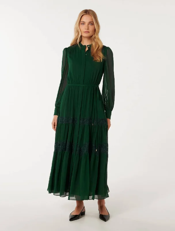 Rue Trim Detail Midi Dress