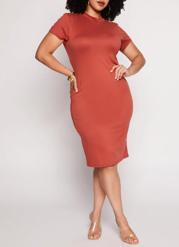 Plus Size Midi T Shirt Dress