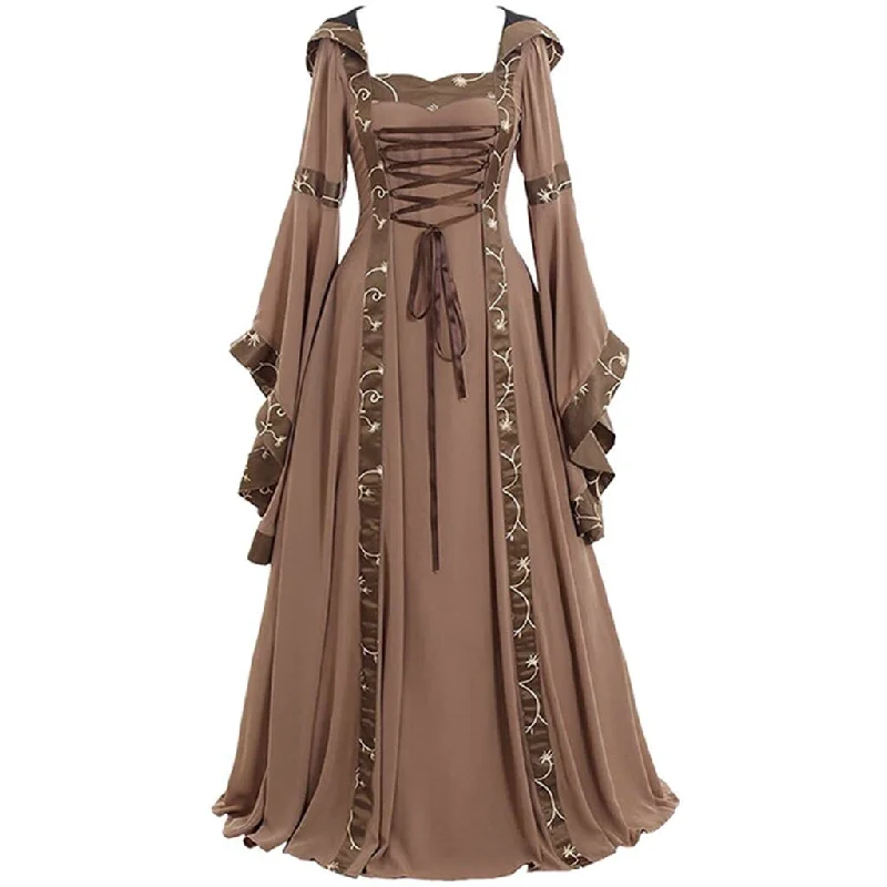 Vintage Gothic Renaissance Cosplay Party Long Gown Dress