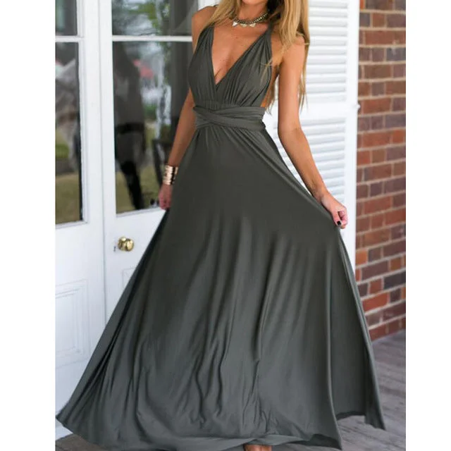 Women Maxi Club Dress Bandage Long Party Multiway Swing Dress