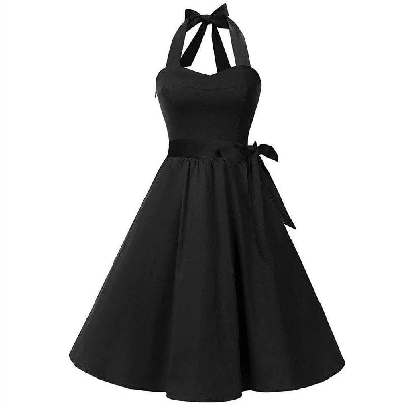 FashionSierra - Women Vintage Halter Sleeveless Dresses Women Party Night Dress